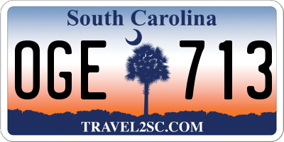 SC license plate OGE713