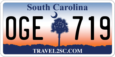 SC license plate OGE719