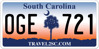 SC license plate OGE721