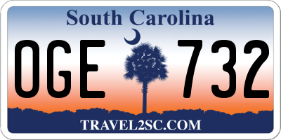 SC license plate OGE732