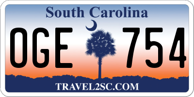 SC license plate OGE754