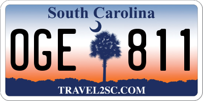 SC license plate OGE811