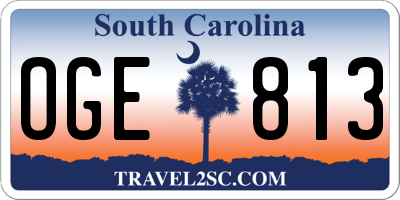 SC license plate OGE813