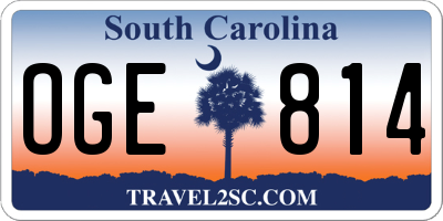 SC license plate OGE814
