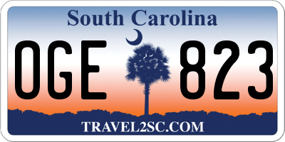SC license plate OGE823
