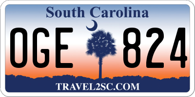 SC license plate OGE824