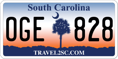 SC license plate OGE828