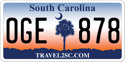 SC license plate OGE878