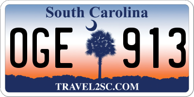 SC license plate OGE913