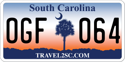 SC license plate OGF064