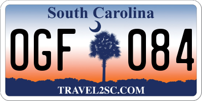 SC license plate OGF084