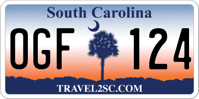 SC license plate OGF124