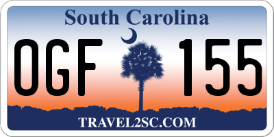 SC license plate OGF155