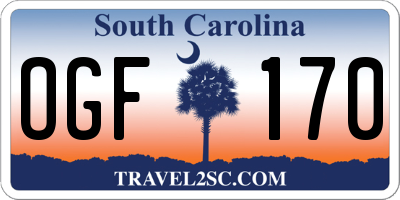 SC license plate OGF170