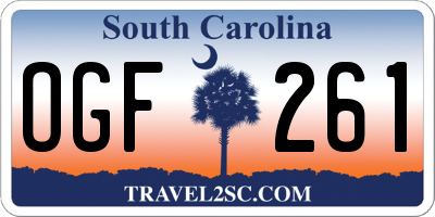 SC license plate OGF261