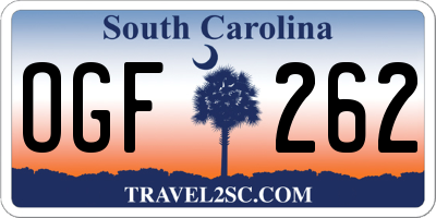 SC license plate OGF262