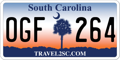 SC license plate OGF264
