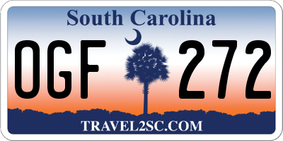 SC license plate OGF272