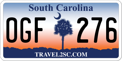 SC license plate OGF276