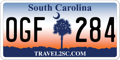 SC license plate OGF284