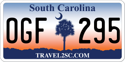 SC license plate OGF295