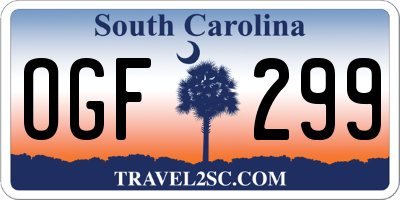 SC license plate OGF299