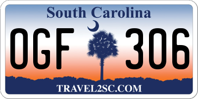 SC license plate OGF306