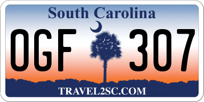SC license plate OGF307