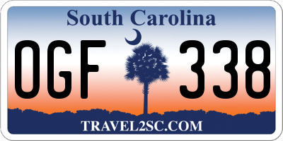 SC license plate OGF338