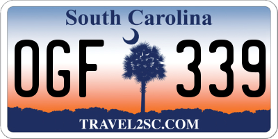 SC license plate OGF339