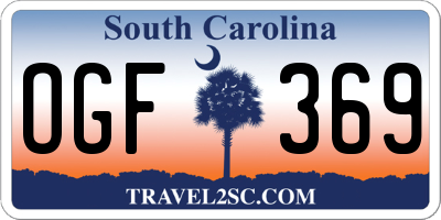 SC license plate OGF369