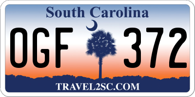 SC license plate OGF372