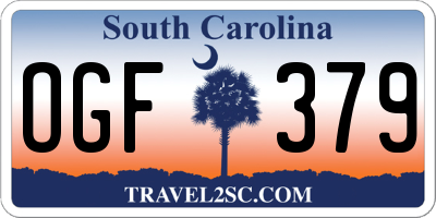 SC license plate OGF379