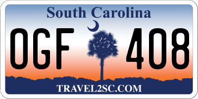 SC license plate OGF408