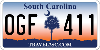SC license plate OGF411