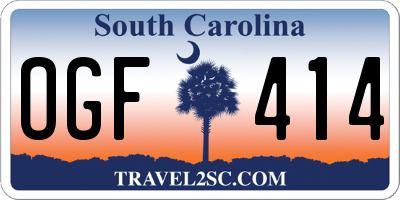 SC license plate OGF414