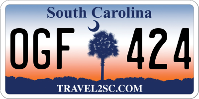SC license plate OGF424