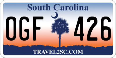 SC license plate OGF426