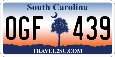 SC license plate OGF439