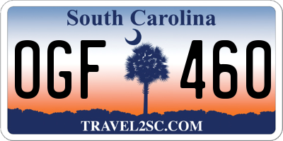 SC license plate OGF460
