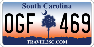 SC license plate OGF469