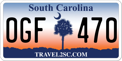 SC license plate OGF470