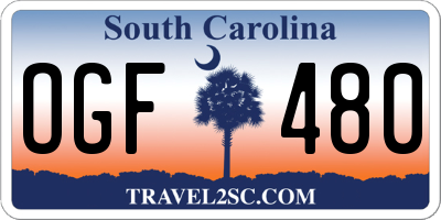 SC license plate OGF480