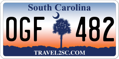 SC license plate OGF482