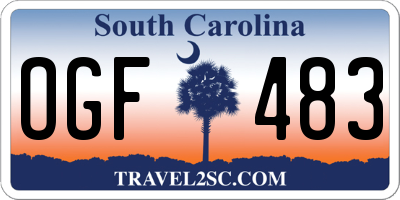 SC license plate OGF483