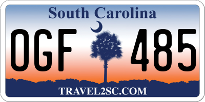 SC license plate OGF485