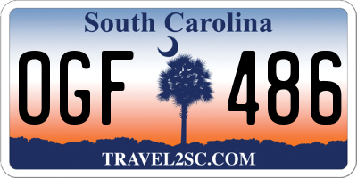 SC license plate OGF486