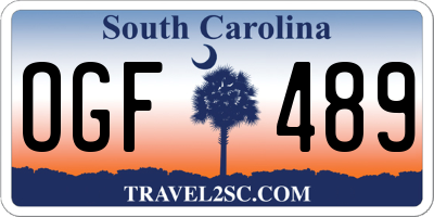 SC license plate OGF489