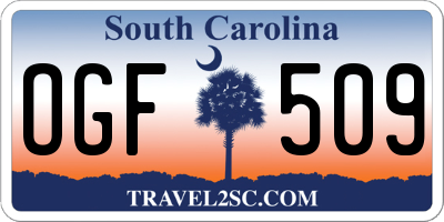 SC license plate OGF509
