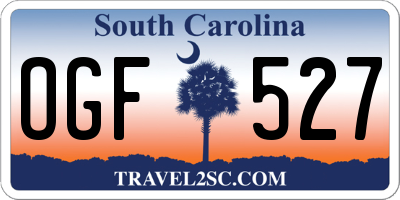 SC license plate OGF527